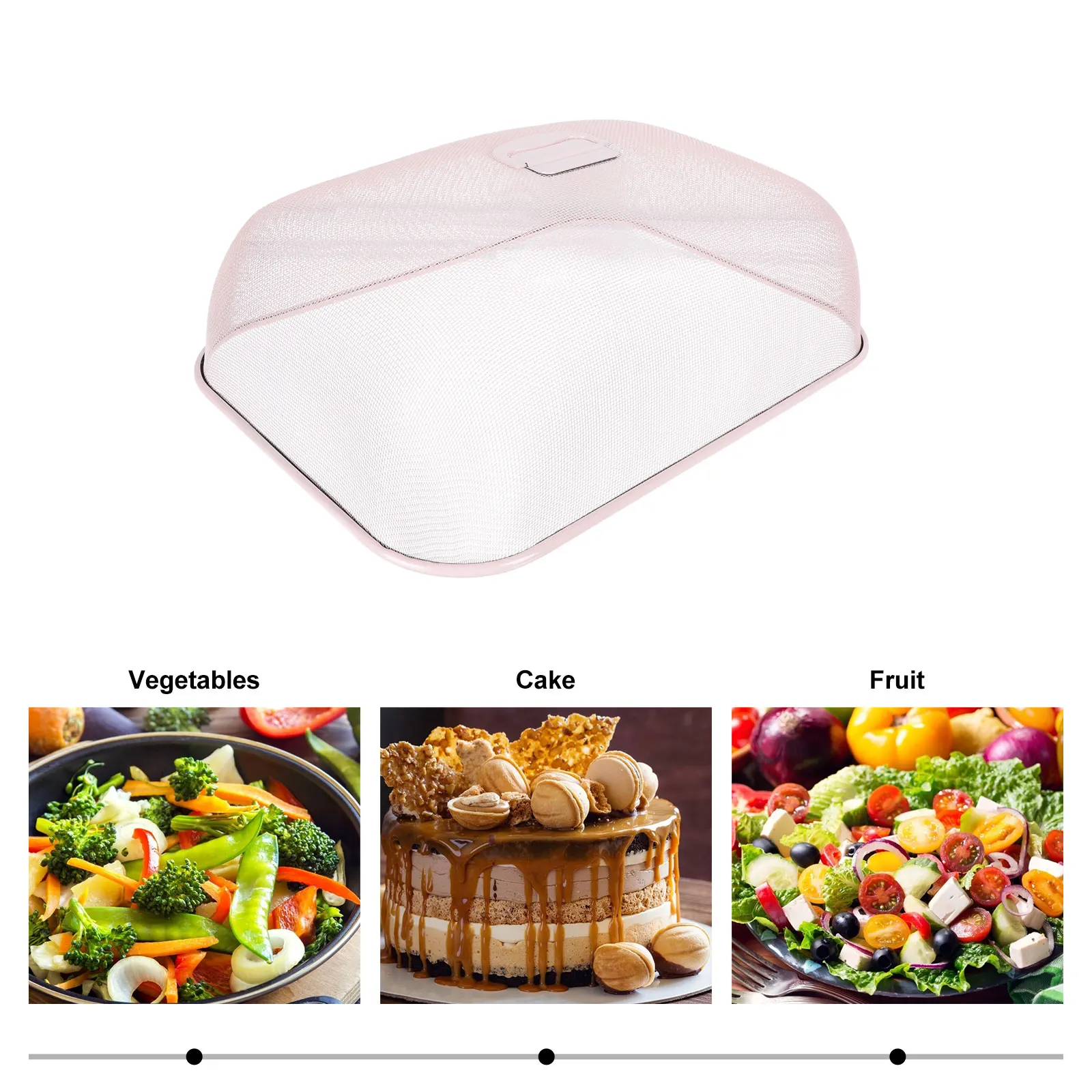 

1Pc Multi-functional Food Cover Dust-proof Kitchen Protector Rectangle Shape for Fresh Food