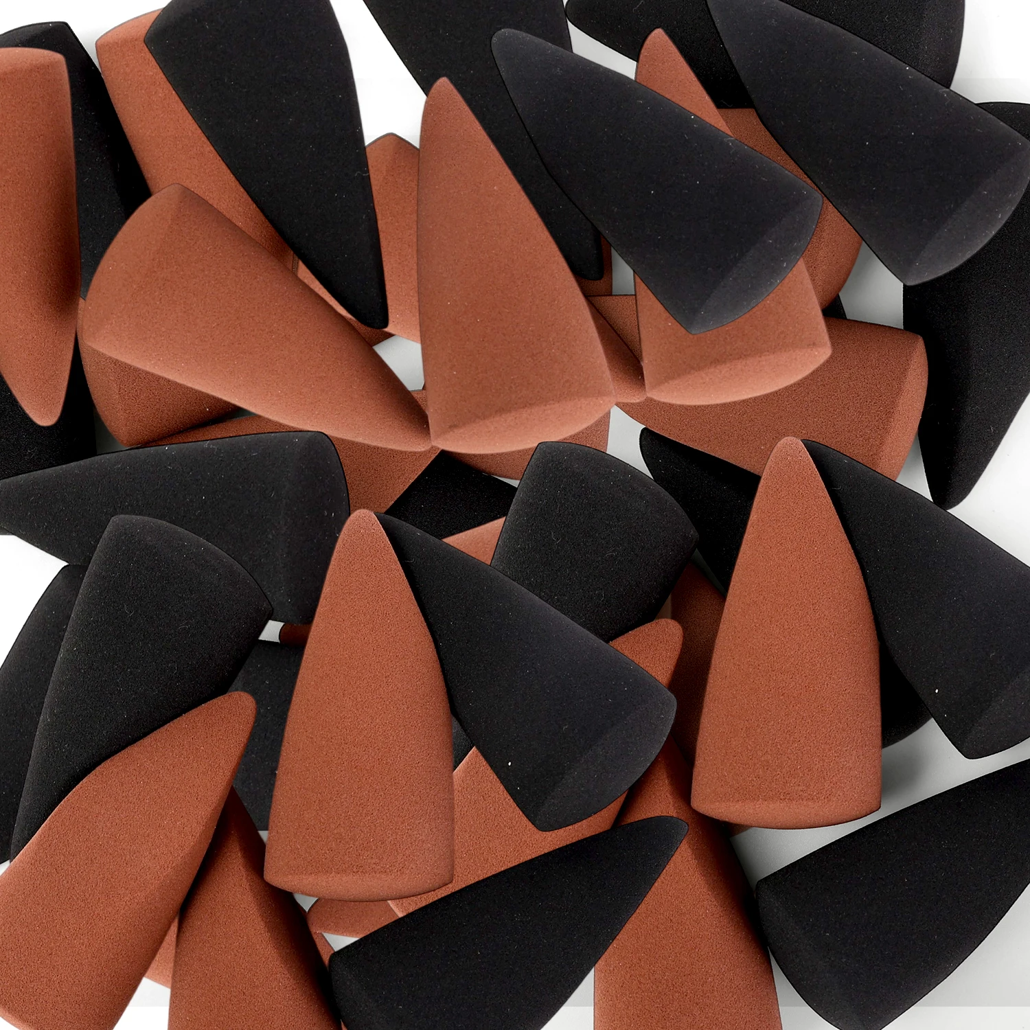 Esponjas de maquillaje súper suaves, color negro y marrón, herramientas para mezclar bases, aplicador de polvo de contorno, uso en seco y húmedo suave, esponjas cosméticas