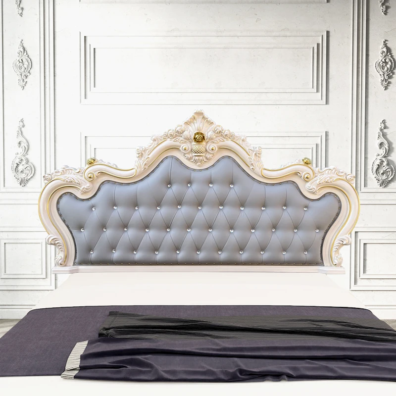 European bedside soft bag bed backrest French paint princess style 1.8 meters headboard double luxury bedside single sale