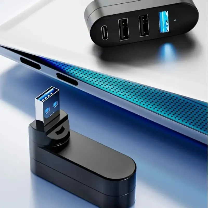 180° Rotatable Mini USB 3.0 Hub 3/4 Ports Type C Splitter High Speed Data Transfer Dock For Notebook Desktop Flash Drive