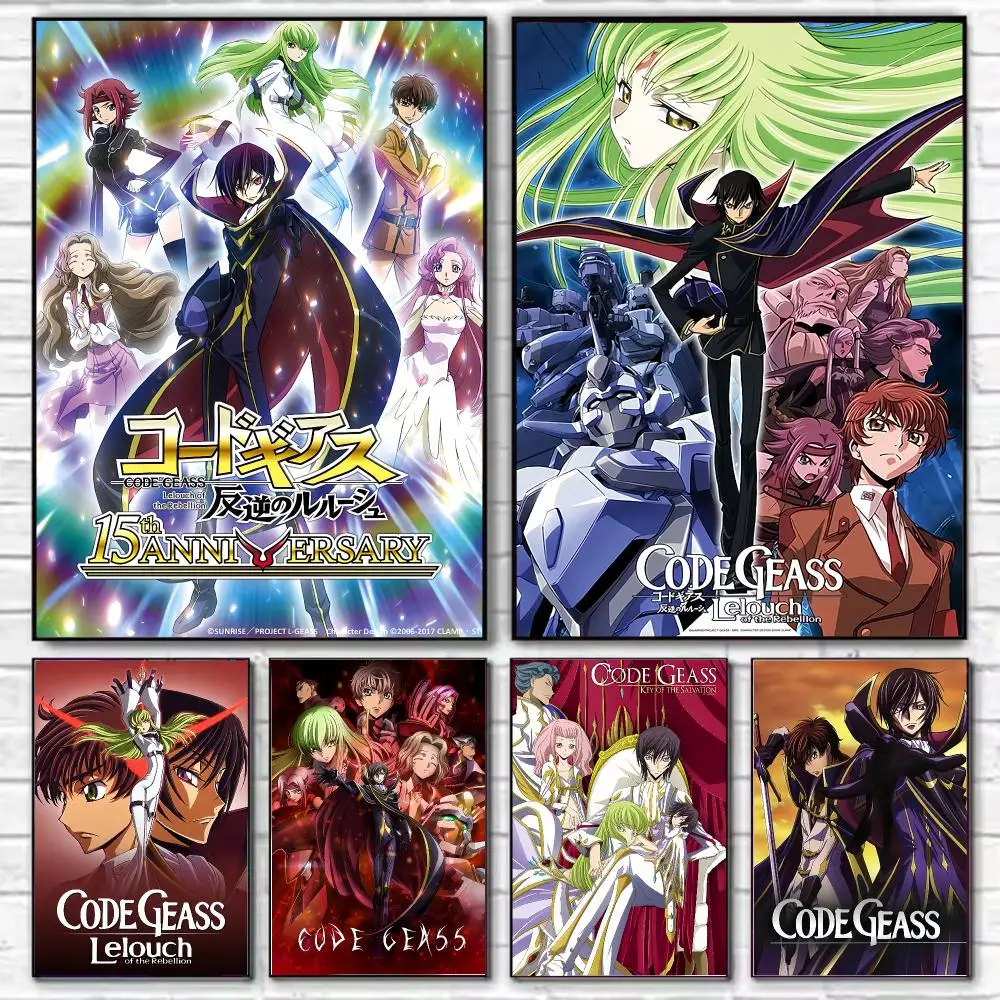 Anime C-Code G-Geass Movie Poster HD Decorative Wall Art for Living Room Bedroom Café Stylish Home Décor Gift