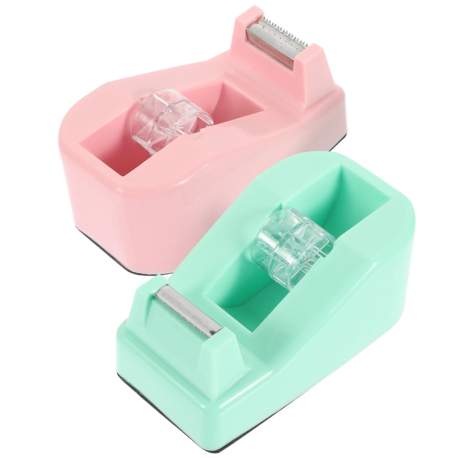 

2 Pcs Tape Dispenser Portable Holder Desk for Adhesive Packaging Pp Accessory