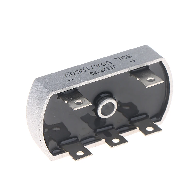 △ 50A 1200V Aluminum Metal Case 3 Phase Diode Bridge Rectifier 50Amp SQL50A Bridge Rectifier Diode Module Electronic Components