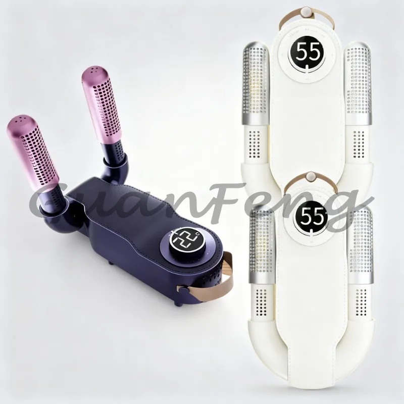 Portable Foldable Smart Electric Shoe Dryer, ABS Heated Dehumidifier with Deodorizer Foot Warmer for Home Footwear Drying