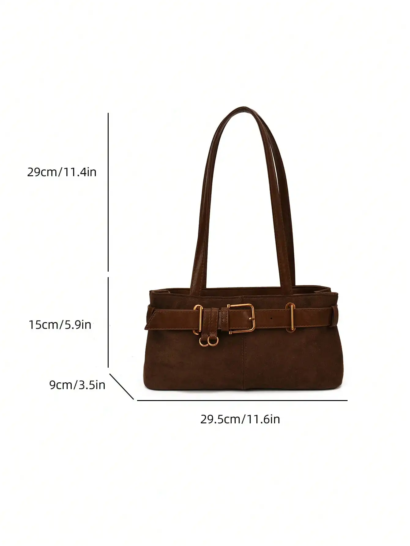 حقيبة كتف مخملية من البولي يوريثان بلون سادة منخفضة الشاي، حقيبة يد كلاسيكية مربعة بمقبض مزدوج للسفر للنساء