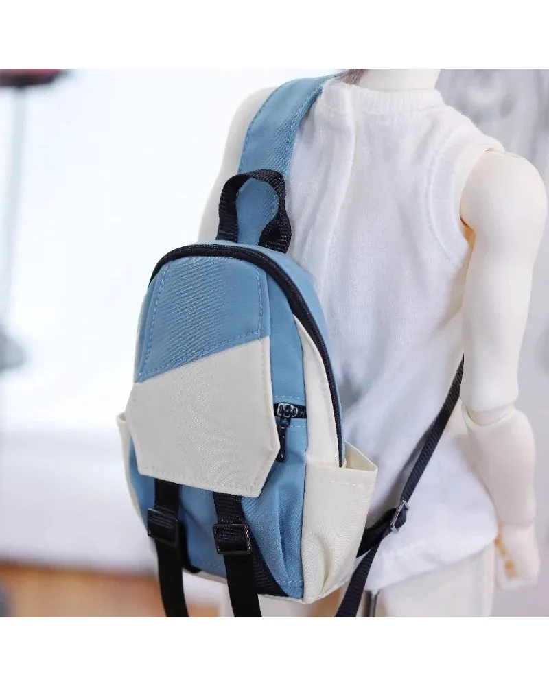 BJD – sac à dos asymétrique épaule dénudée, blocage de couleur, 75 oncle 1/4 ID75, accessoires de poupée BG15