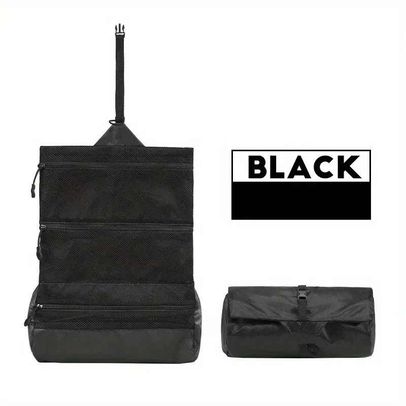 

Складная сумка для туалетных принадлежностей в японском стиле с крючком для деловой поездки, сумка для хранения туалетных принадлежностей, высококачественная косметичка