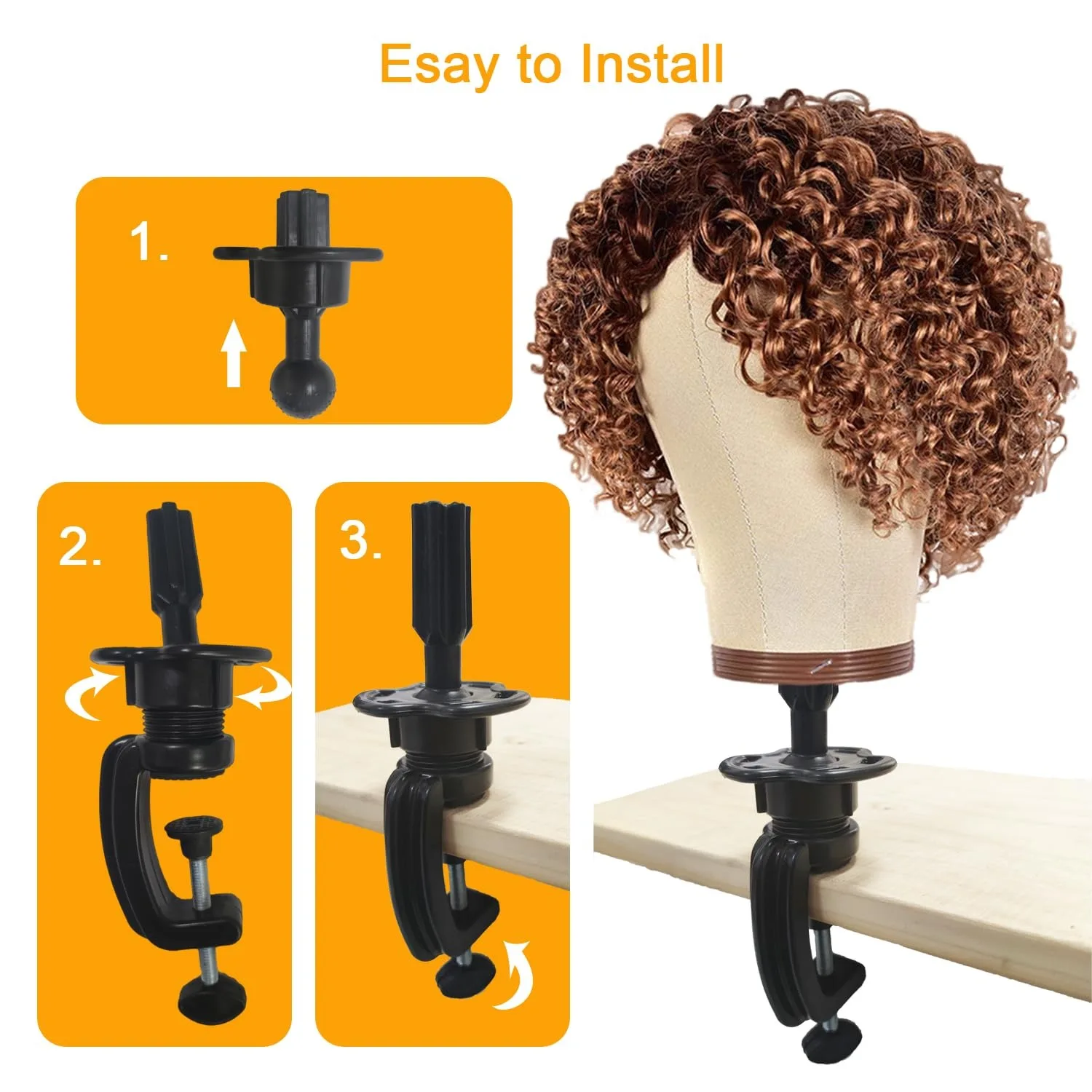 Mannequin Head Stand Adjustable Training Holder