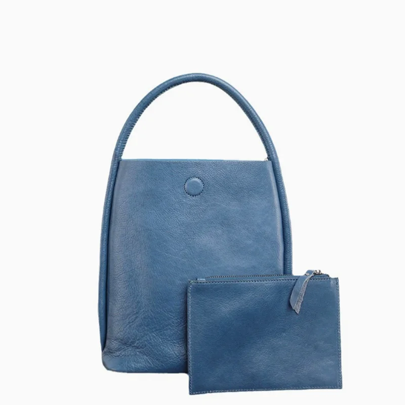 

Genuine Leather Shoulder Bag women's genuine brand new luxurious Tote bag single-shoulder slanted weekend vacation shopping bag