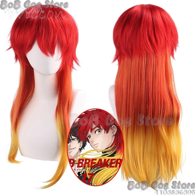 Takiishi Chika Cosplay Wig Anime Wind Breaker Cos Wig Red Yellow Hair RolePlay Halloween Party Play Men Boy Male Comic-con Cool