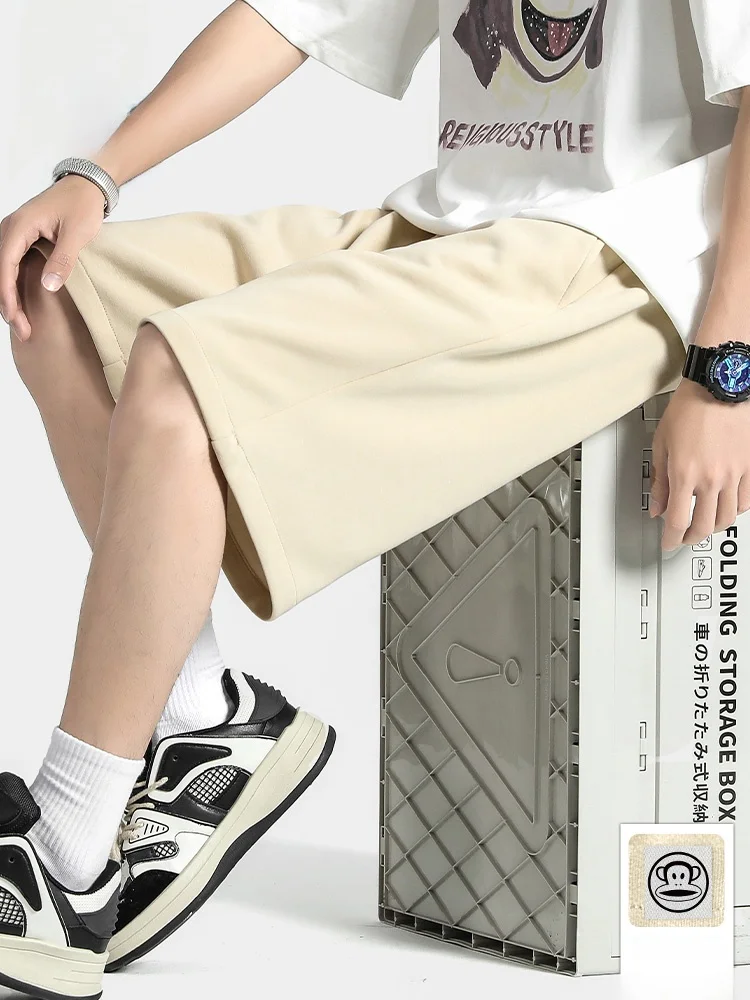 

PaulFrank Leisure Sport orts Men's Summer Thin American Trendy Straight Loose Five-Quarter Pants Casual Cotton Polyester Blend