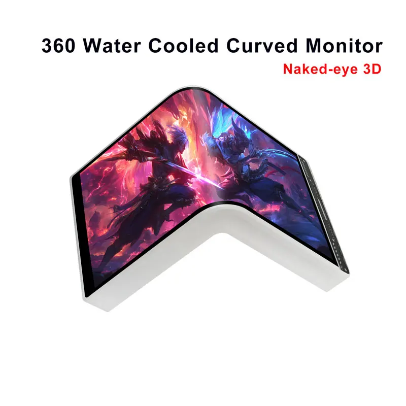 6.5 Inch Flexible OLED Monitor 360 Water Cooled 3D Curved Screen Chassis Monitoring Secondary Monitors 2K AMOLED Bendable