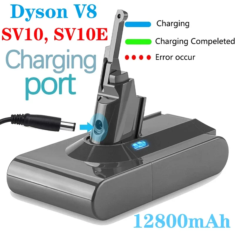 12800mAh for Dyson V8 Rechargeable Bateria SV10，SV10E Vacuum Cleaner Battery DC58 Battery forDyson  Battery Cel 9800mAh 6800mAh