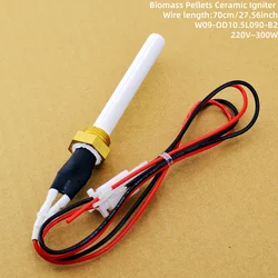 Encendedor de pellets de cerámica G3/8, 220v, 300w, accesorios de cocina, encendido rápido, resistente a altas temperaturas, varilla de encendido de larga duración