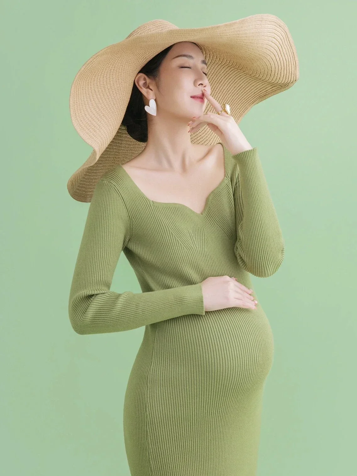 

Maternity Dress Green Set For Pregnant Women Spaghetti Stretchy Maternity Photography Dresses For Pregnancy Photo Shoot