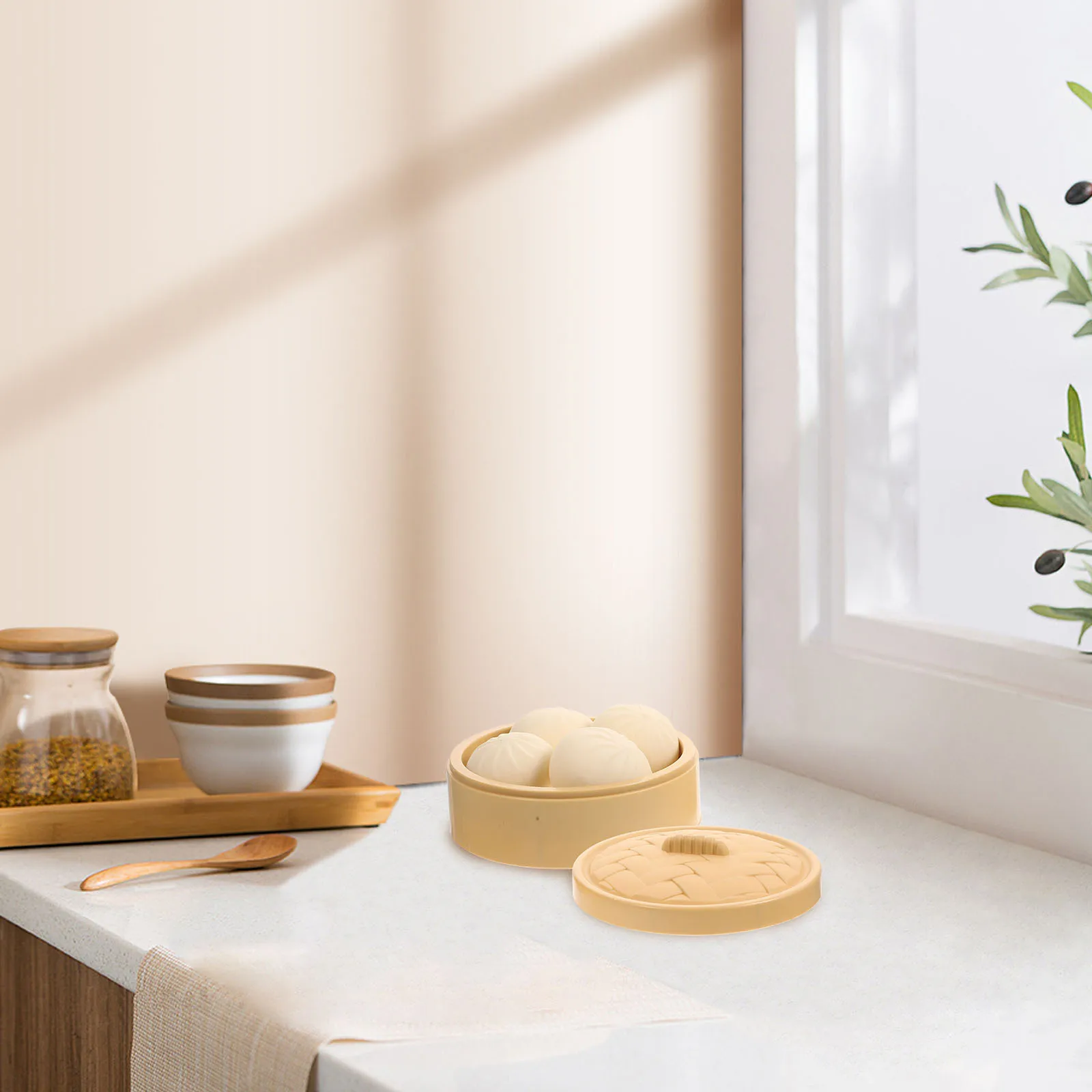 1Set Gedämpfte Brötchen Squeeze Stress Relief Cartoon Design Tragbare Tasche Freundliche Finger Entspannende Lebensmittel Sensorischen Lustige Dekompression