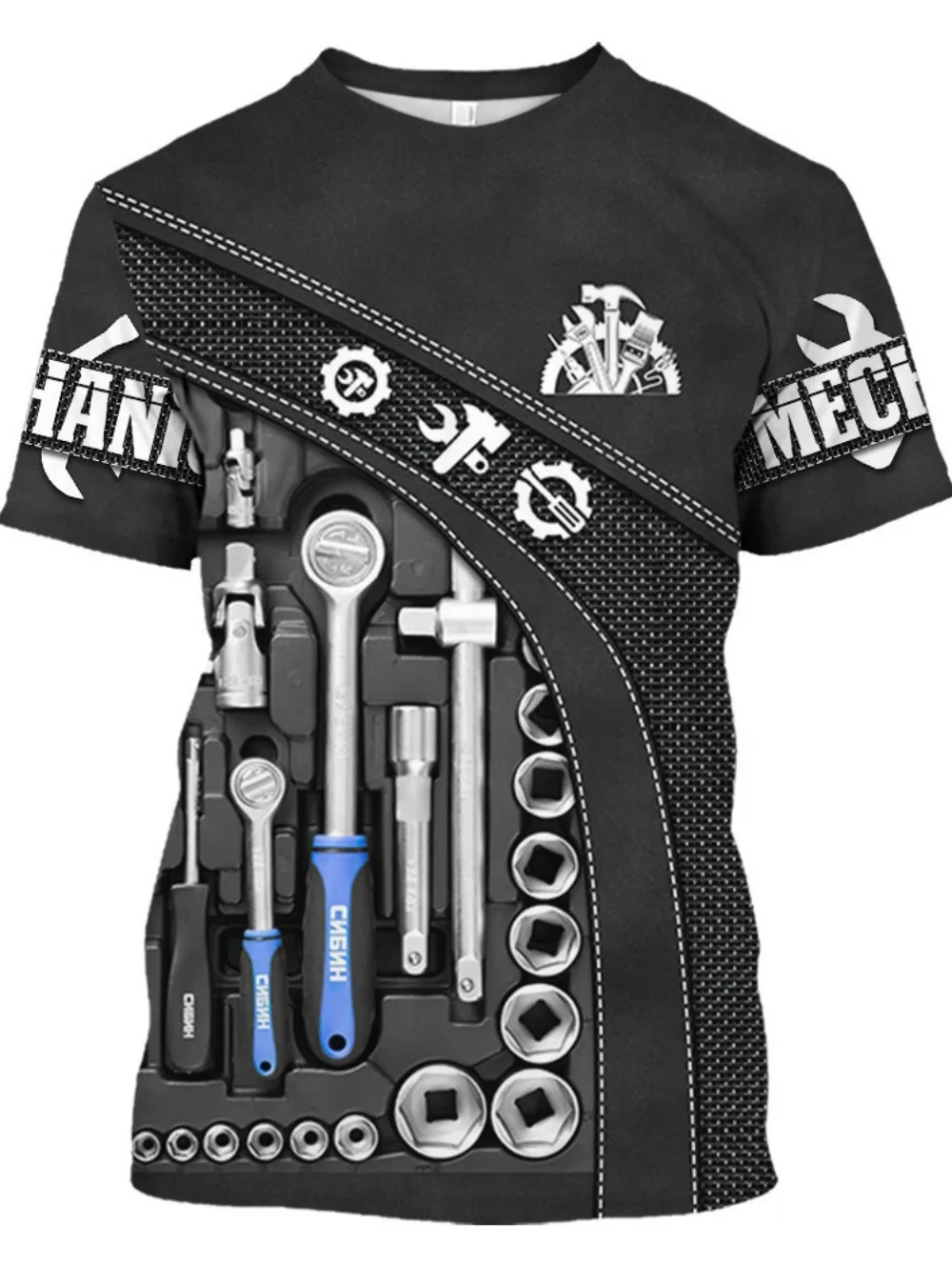 

Men T-Shirt Maintenance Tool 3D Print Tops Summer Quick Dry Men Short Sleeved Oversized Casual Top Daily Outdoor Men's Clothing