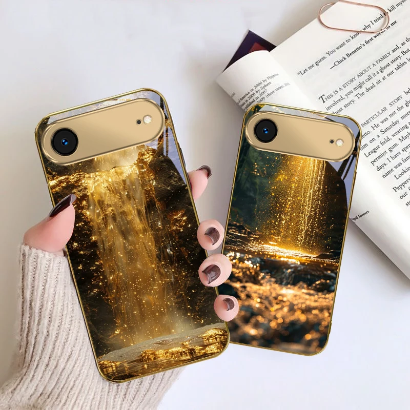 

Glorious landscapes For IPhone 17Pro Max 16 17 Pro 15 Pro 14 13 Plus 12 Mini 11Pro Max XR 16E 17 Air Golden glass phone case