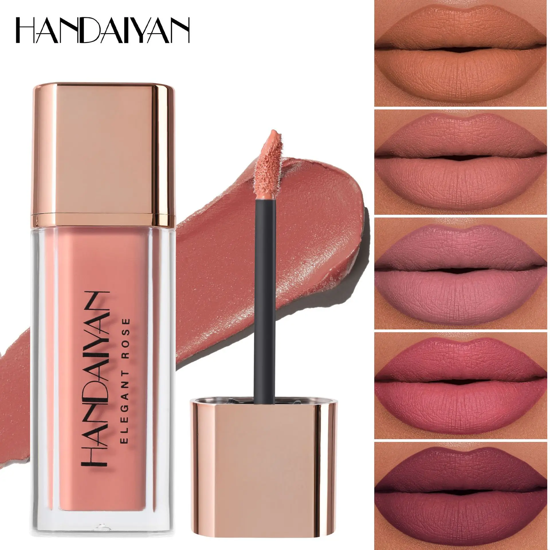 handaiyan 8 colors waterproof non-stick cups do not lose color matte mud lips fast drying lipstick matte lip glaze