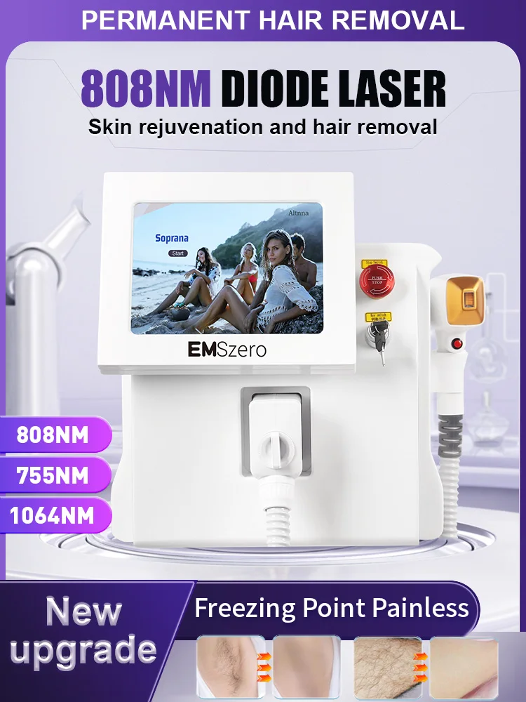 

3000W high-power ice cooling 755 808 1064 device diode laser hair removal device wavelength painless 808nm hair removal machine