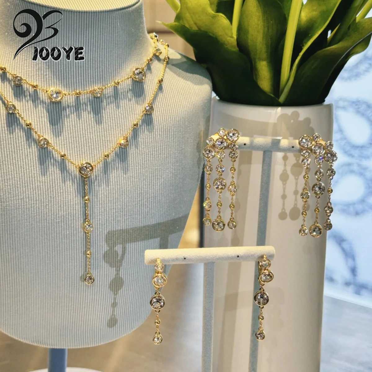 

Original 2025 New Trend Fine Jewelry Sets Charm Pink Crystal Personality Cross Fashion Necklace Earrings Romantic Gift for Women