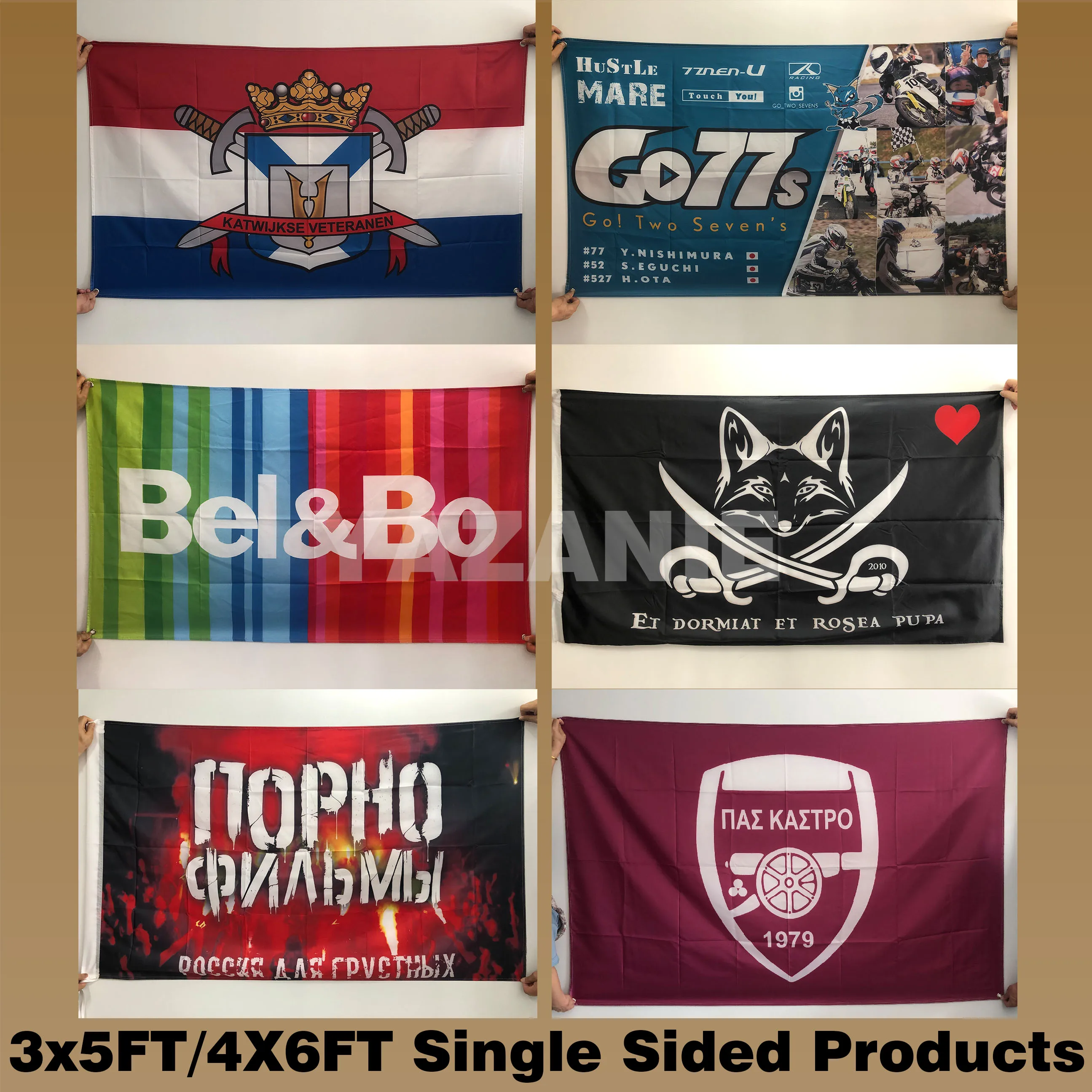 Any Size Custom Polyester Flag Print Photo Logo Text Banner 3x5/2x8/4x6/5x8FT for Indoor Outdoor Decor Sport Gift Party Car Flag