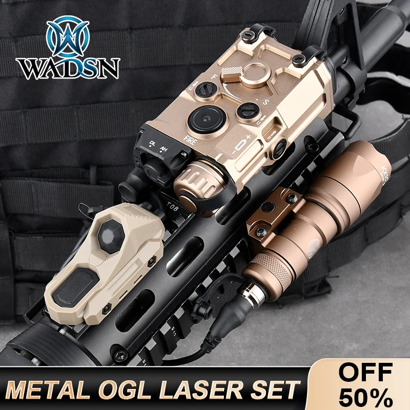 OGL Aluminum Tactical IR LASER Red Green Blue Dot Sight SF M600 M300 Hunting Scout light AXON Dual Pressure SwitchMLOK Keymod