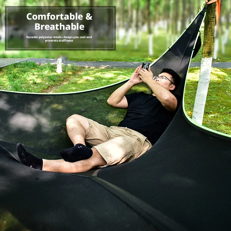 

1Set Hammock with Straps and Storage Bag, Lightweight and Durable Textile Material Suitable for Beach Picnics and Hiking Trips