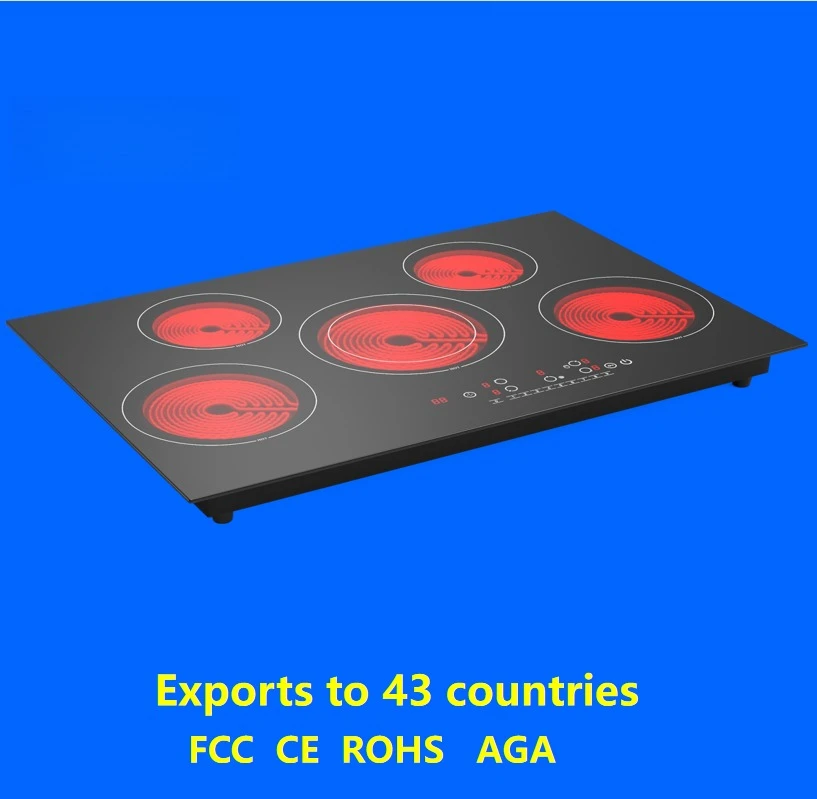 5 burner induction cooker large electric radiation glass ceramic cooker black 220 V built-in quartz ceramic cooker