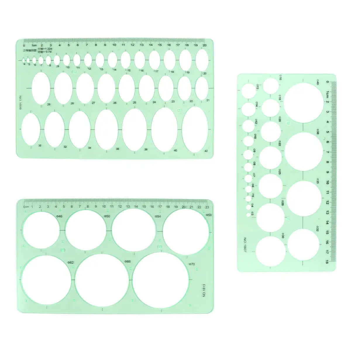 3 Pieces Drawing Templates Transparent Rulers Architecture Measuring Tool School Office Supplies Painting Templates Design