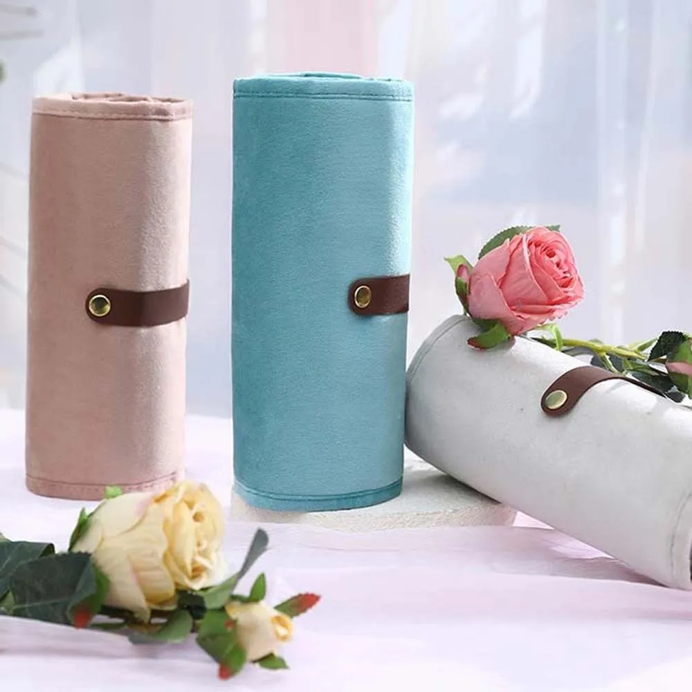 

Многофункциональный фланелевый органайзер для украшений с несколькими карманами, компактная прозрачная складная сумка для хранения украшений, однотонная, водоотталкивающая.