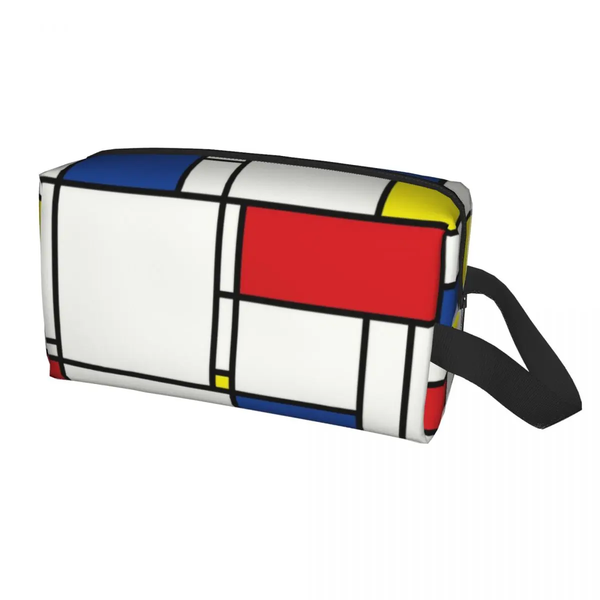 Custom Travel Piet Mondrian Minimalist De Stijl Toiletry Bag Modern Art Makeup Cosmetic Organizer Beauty Storage Dopp Kit Case