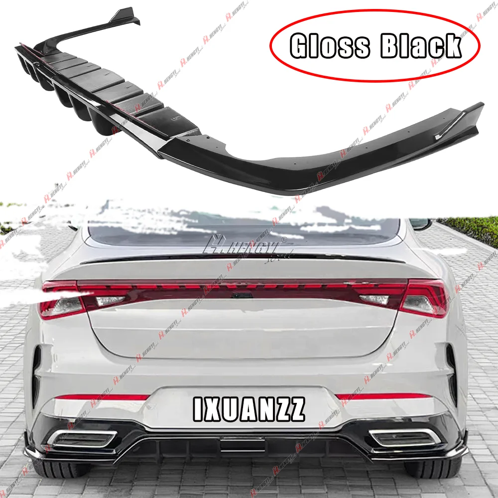 

For KIA K5 2020 2021 2022 2023 2024 GT-Line Body Kits Rear Bumper Lip Spoiler Diffuser Splitter Gloss Black