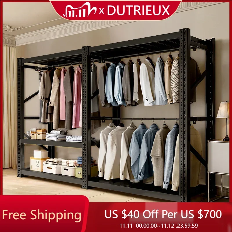 

Space Saving Cheap Wardrobe Metal Minimalist Nordic Modern Open Cupboard Bedroom Closet Organizer Vestidores Hotel Furniture