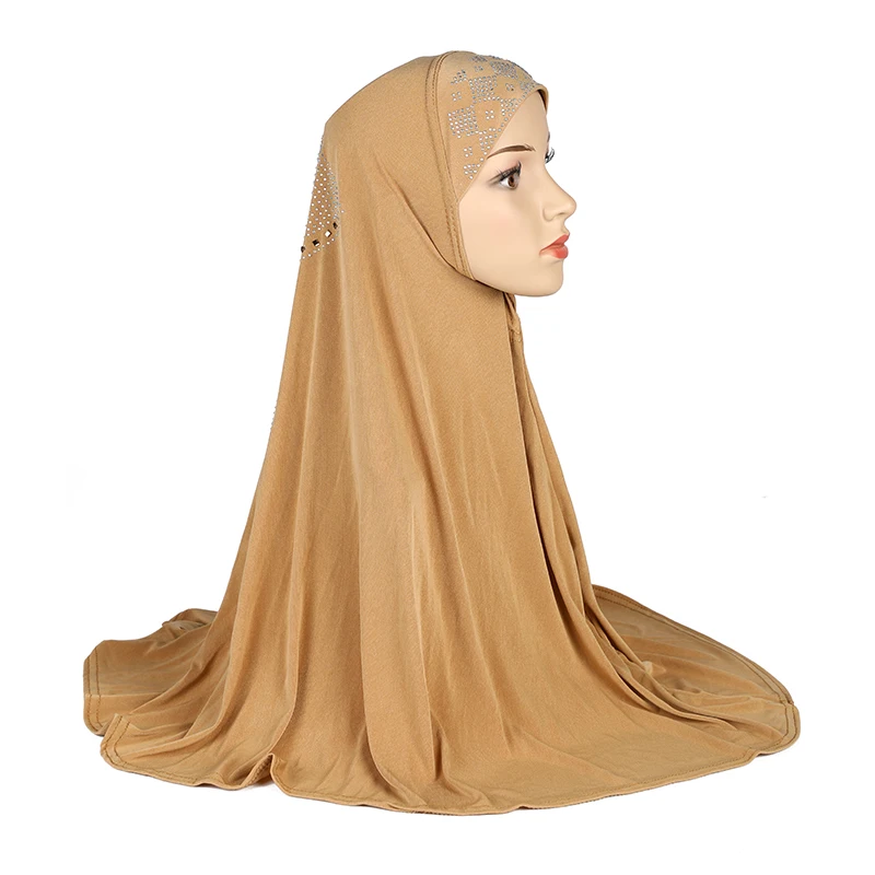 H108 Adults medium size 70*70cm pray hijab muslim hijab scarf islamic headscarf hat armia pull on headwrap