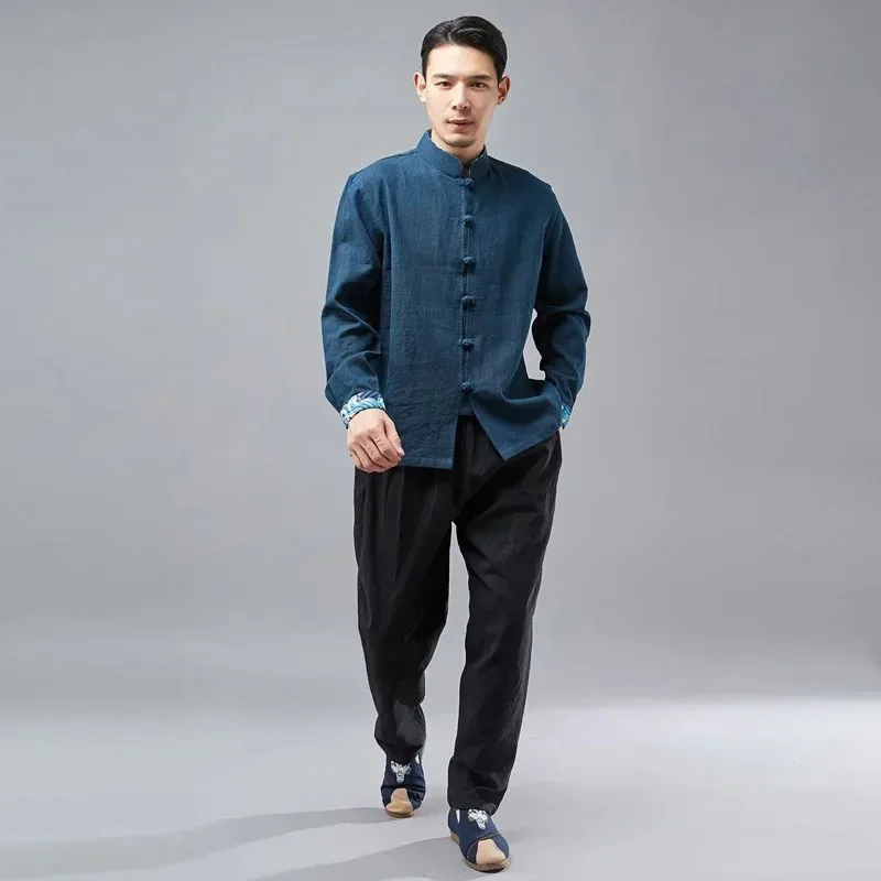 

Traditional Chinese Clothing For Men Kung Fu Clothes Cheongsam Shanghai Tang Suit Kungfu Men'S Vintage Man Oriental Shirts 12079