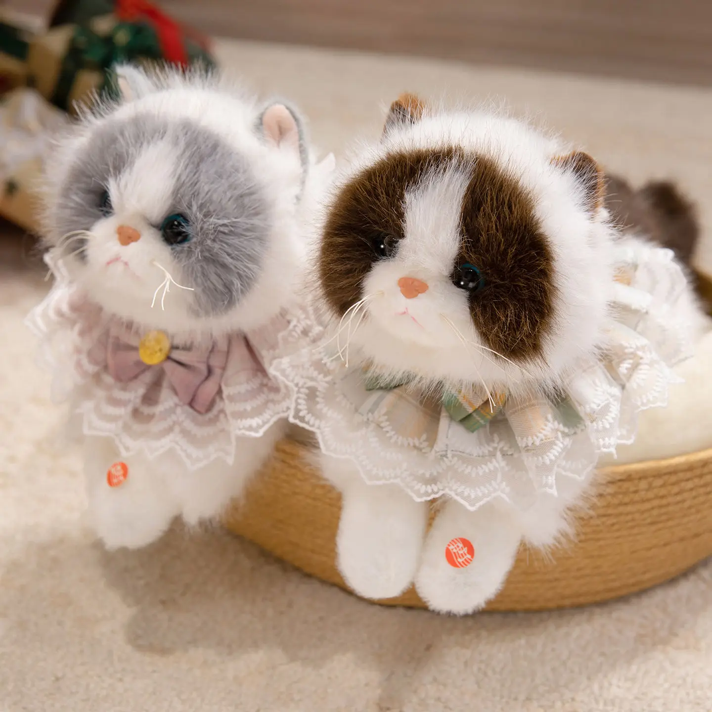 ตุ๊กตาแมวนุ่มขนยาวคุณภาพสูง ขนาด 50/60 ซม. สไตล์โลลิต้า ของเล่นตุ๊กตาแมวขนปุยยาว ตกแต่งบ้าน ของขวัญสำหรับเด็ก