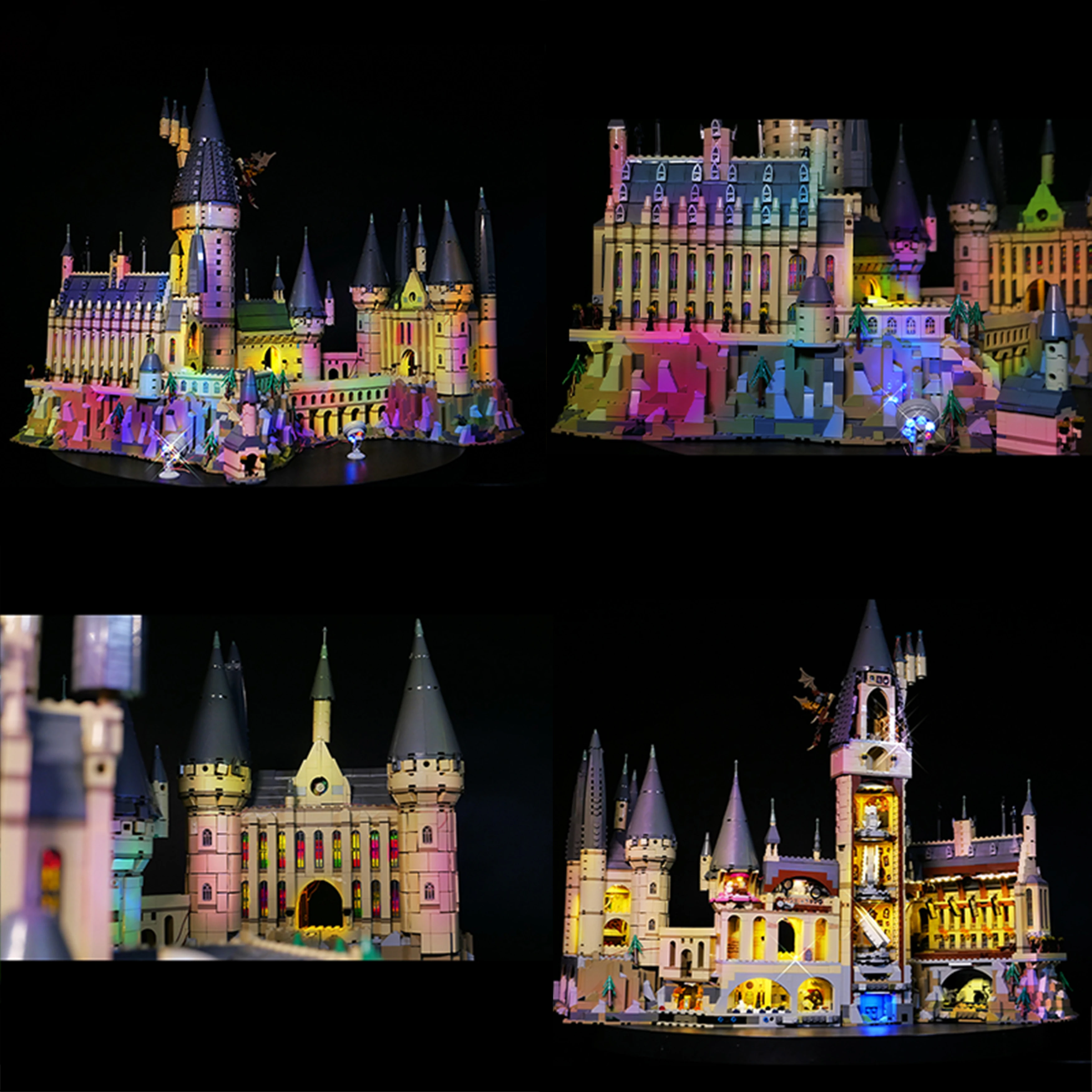 DIY-Baustein-LED-Lichtset für das Magic World Castle Modell 71043, verbessertes dekoratives Beleuchtungszubehör mit Fernbedienung