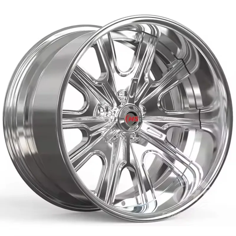 

2-Piece Deep Dish Lip Polished Forged Wheels Rims Car 18 19 20 22 24Inch Rims Deep Lip Wheels Rims for F150 Pickup Truck