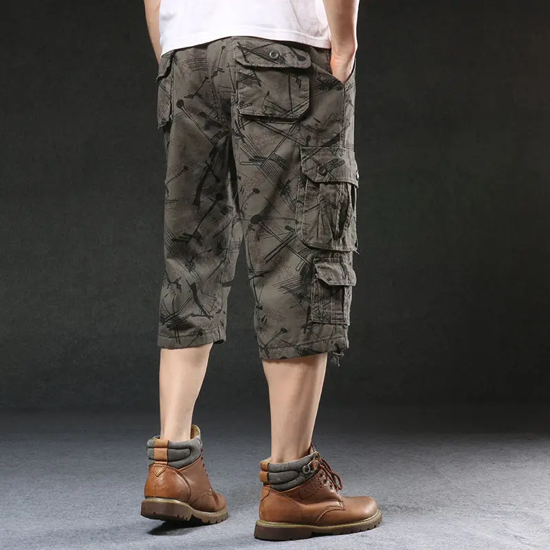 Sesso all'aperto cavallo aperto erotico estate Cargo Jean Shorts uomo Casual sport pantaloni tattici larghi Y2k Streetwear pantaloni sportivi corti