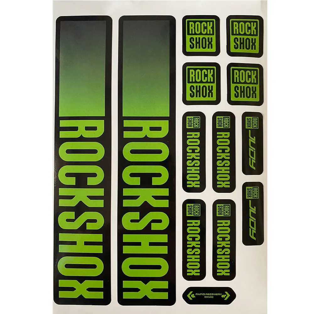1SET ROCKSHOX Style Multi-Color 18cm/4cm Self-Adhesive Bicycle Decal for Bike Components Create Customization