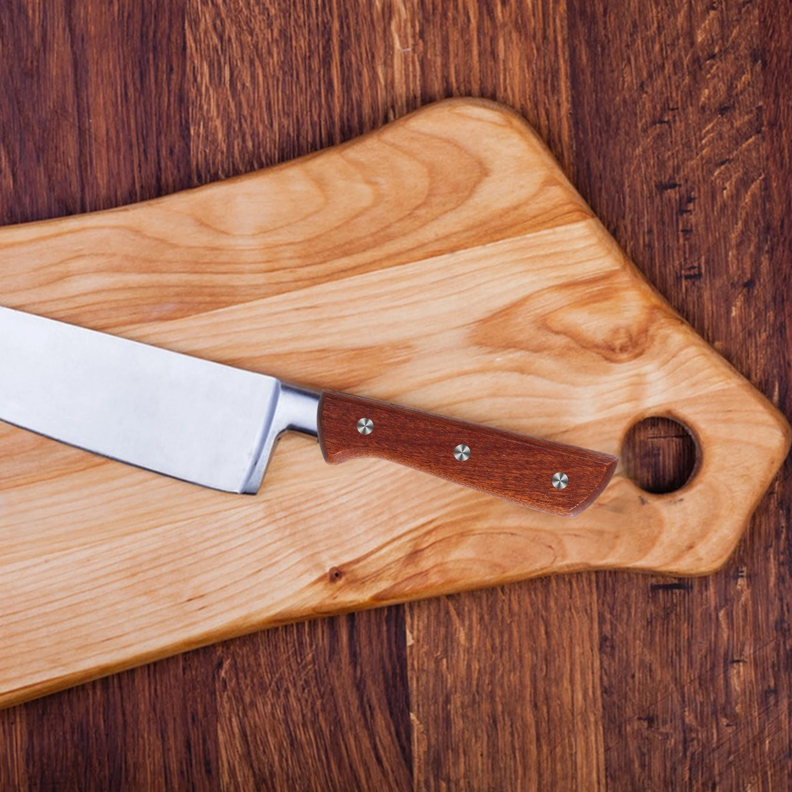 

1Pair Wooden Handle Replacement for Cutter Knife Anti-Skid Comfortable Ergonomic Kitchen Tool Grip Wooden Handle