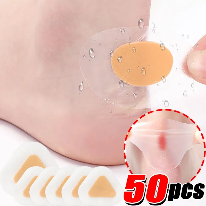 10-50PCS High Heel Patch Liner Gel Heel Protectors Adhesive Hydrocolloid Pads Cushions Insert Silicone Foot Care Shoes Stickers