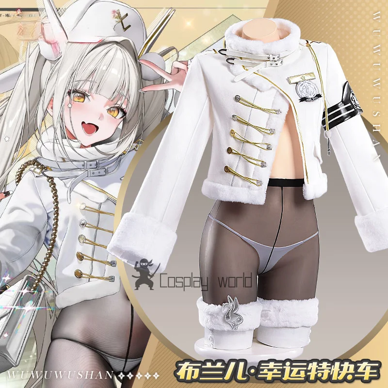 

Game Blanc Cosplay Costume Blanc New Skin Fortune Express Uniform Hallowen Carnival Party PlayRole Women Clothes New
