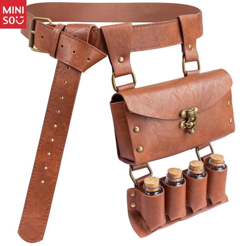 

Miniso Steampunk Phone Waist Bag, Medieval Renaissance Cosplay Sport Belt Pack