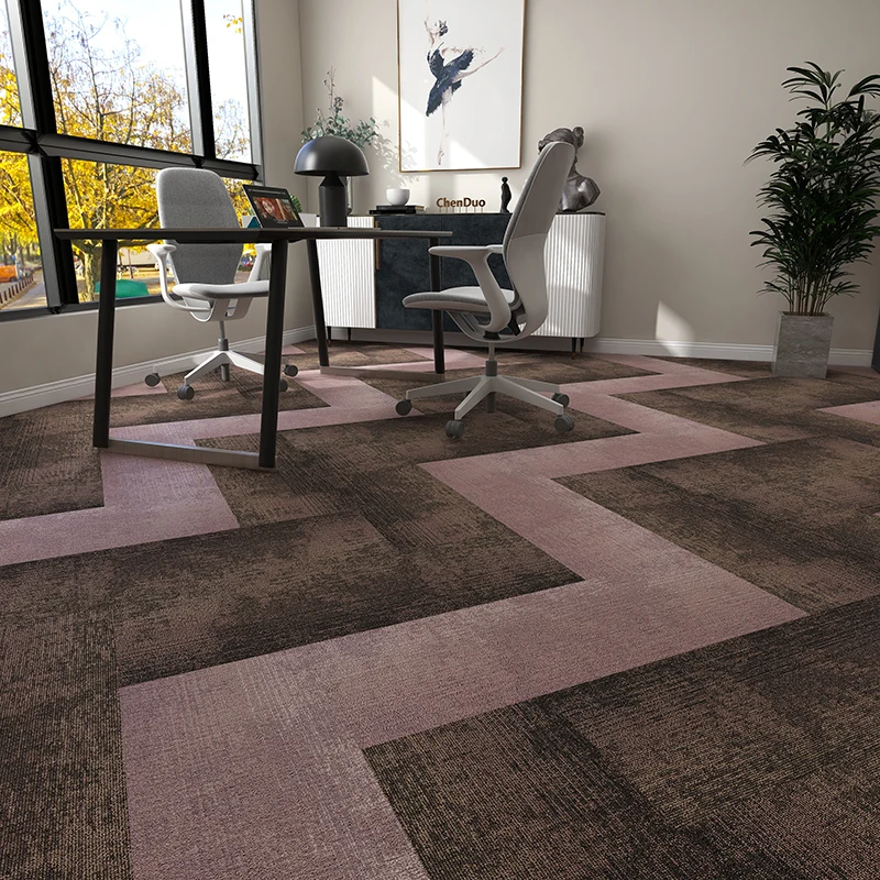 

Modern Minimalist Non-Woven Wide Width Rectangle Patchwork Carpet Office Study Living Room Commercial High End Carpet Pad