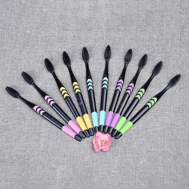 8/10Pcs Macaroon Colour Soft Bristles Adult Toothbrush Household Small Head Ultra-Fine Toothbrush Oral Cleaning