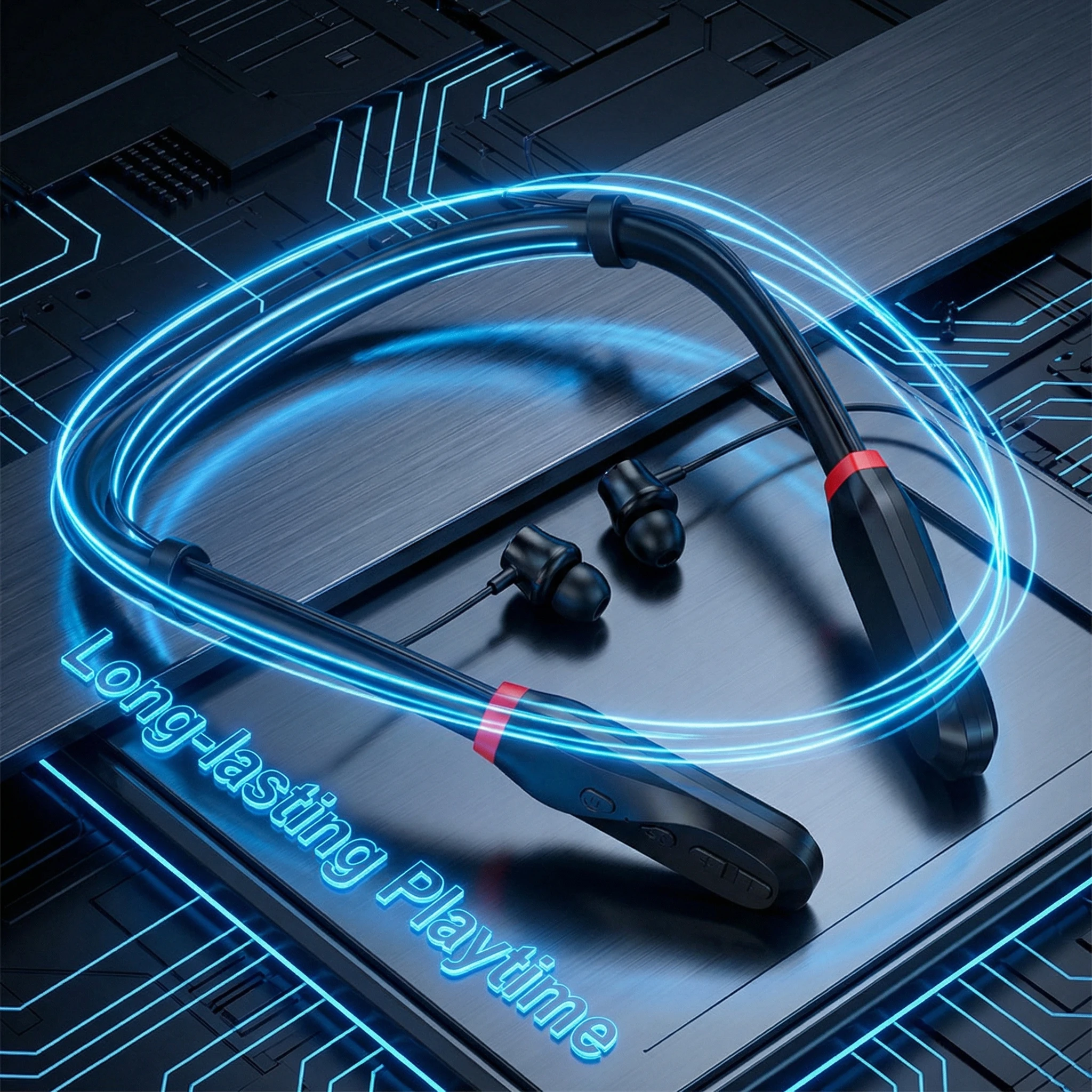 

MZYMI Wireless Earphones 200 Hour Play Neckband Bluetooth 5.1 Headphones Headphone with Mic 9D Stereo Earbuds Headset