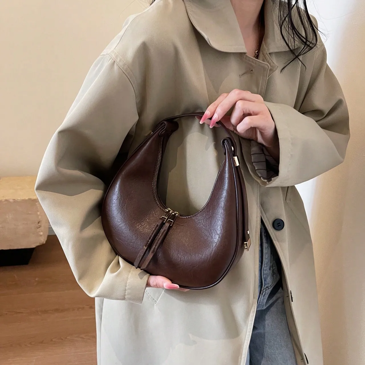 حقيبة كتف عصرية جديدة تحت الإبط حقيبة يد نسائية بسيطة #2