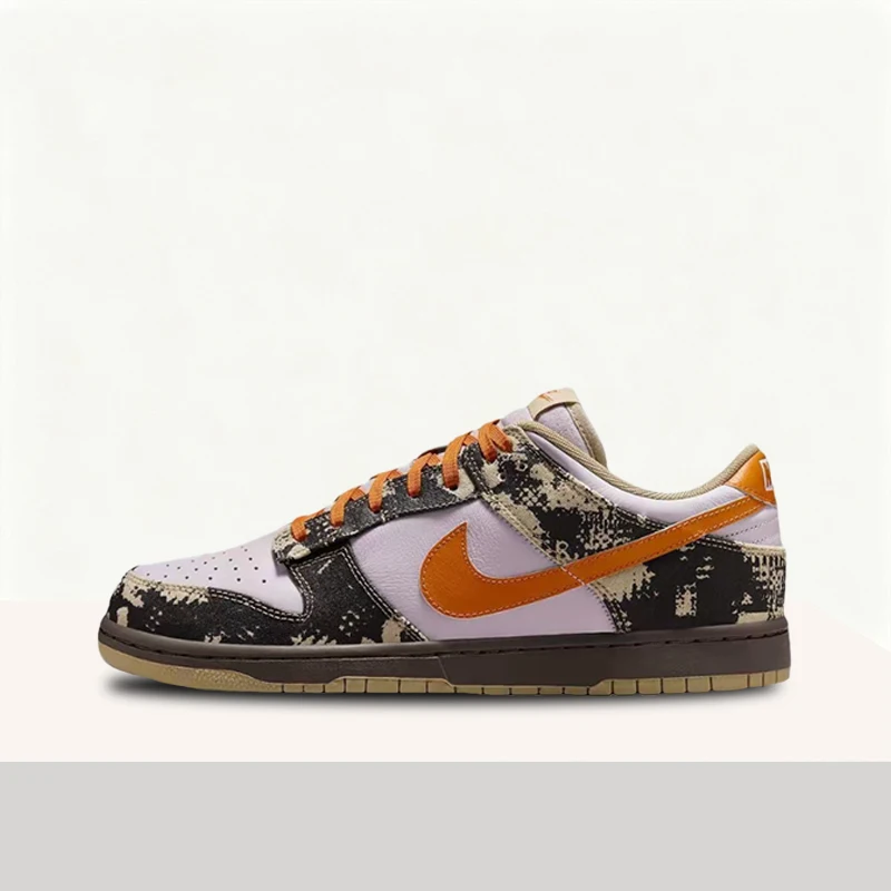 Nike Dunk Low Niche Design Premium Comfort Versatile Lightweight Low-Top Sneakers Unisex White Black Orange IB2260-500